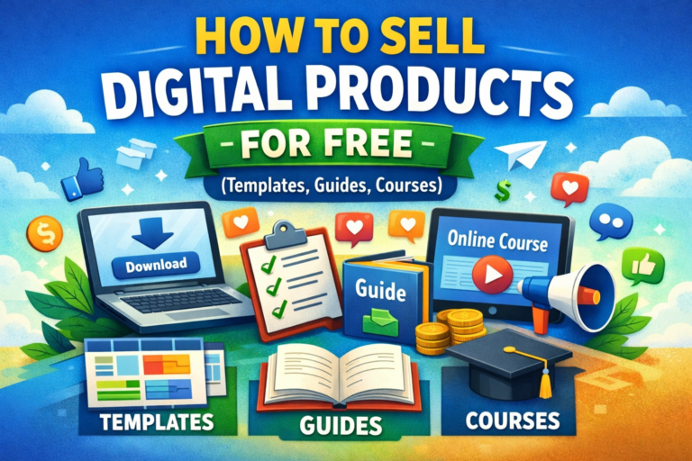 How to Sell Digital Products for Free (Templates, Guides, Courses)