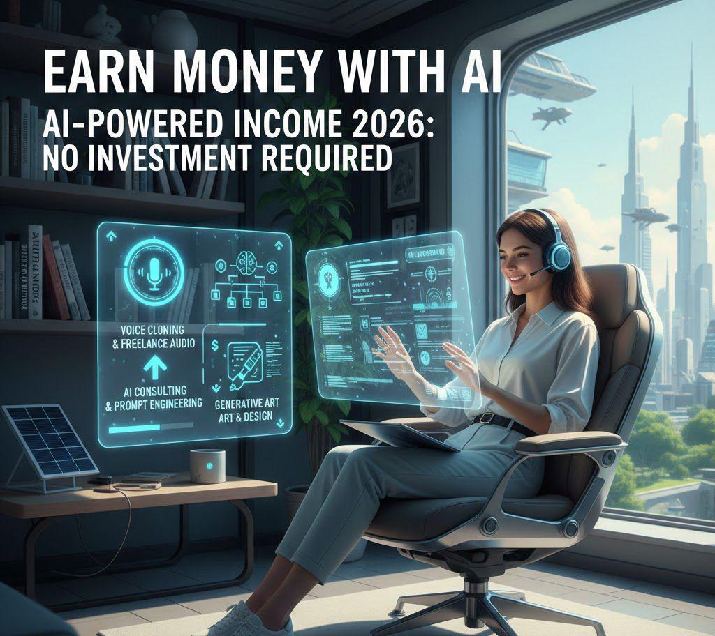 how to earn money in 2026 without investment using AI tools